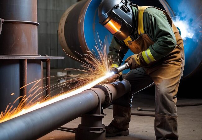 نگهداری و جوشکاری لوله های واحد آب نیرو 1